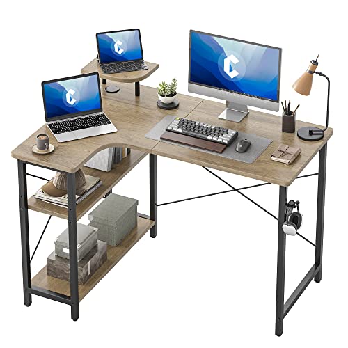 Amazon | CubiCubi l字デスク パソコンデスク 机pcデスク 幅110cm